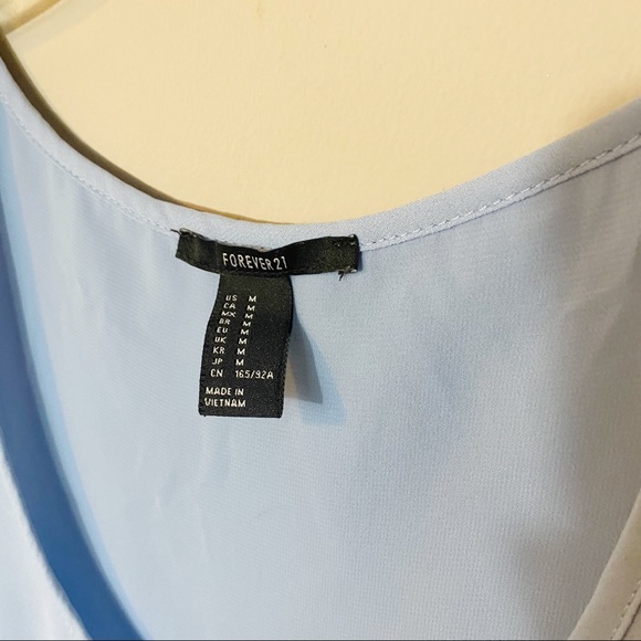 Forever 21 flowy light blue tank - Picture 2 of 3